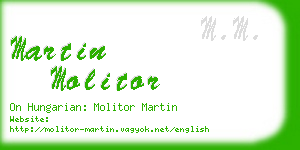 martin molitor business card